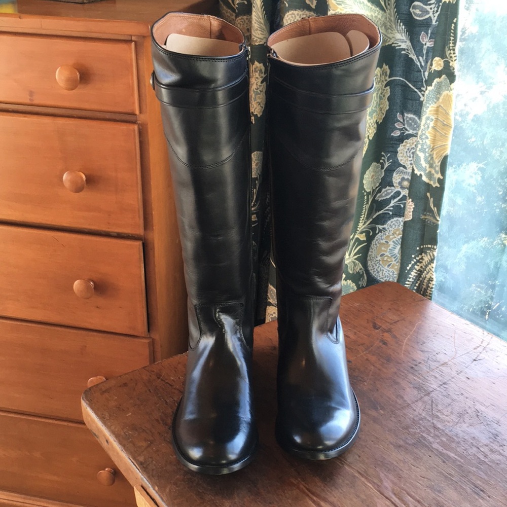 Frye Black Riding Boots - Picture 2 of 8